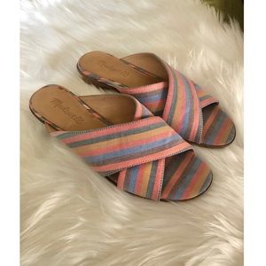 Madewell Rainbow Ruthie Crisscross Mules size 7.5